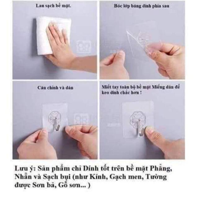 50 Móc dán tường siêu dính 6x6cm