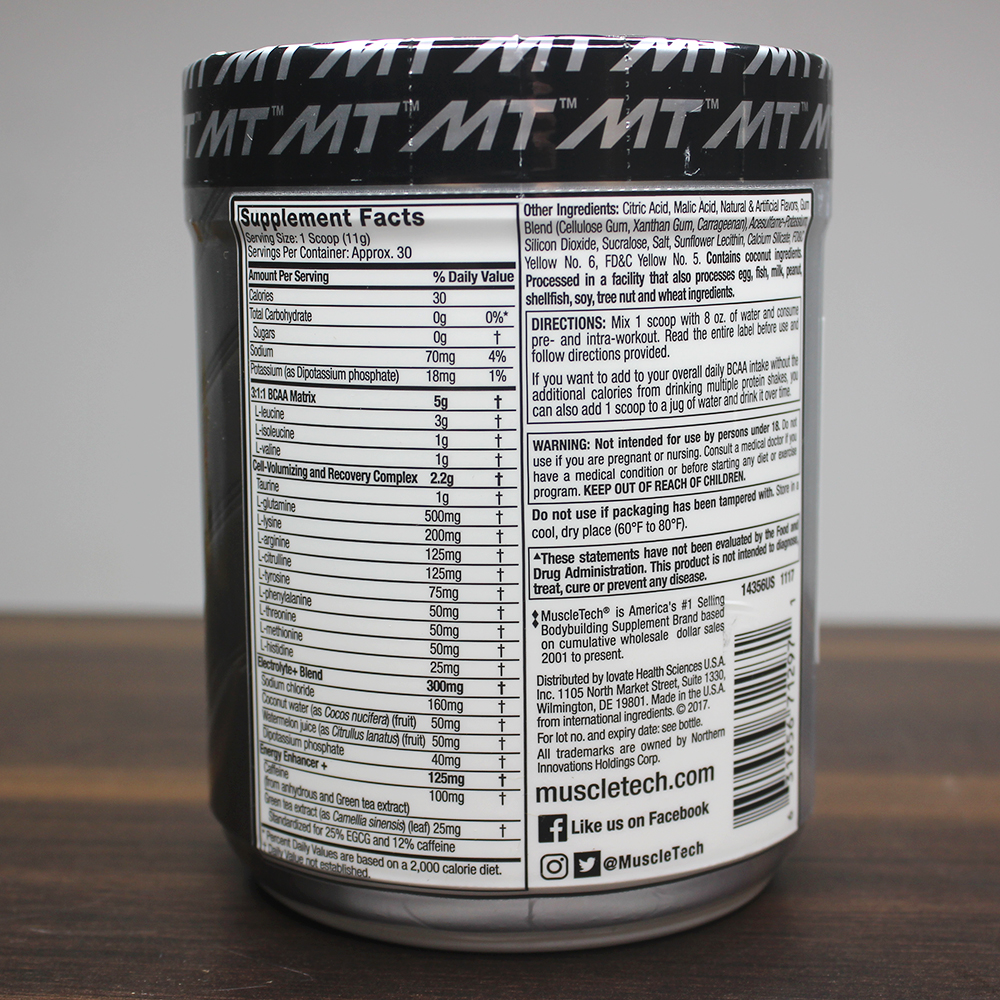 Combo BCAA Platinum Amino Plus Energy của Muscle Tech hương Tropical Mango (XOÀI) hộp 30 lần dùng hỗ trợ tăng sức bền, sức mạnh, đốt mỡ giảm cân mạnh mẽ, phục hồi cơ nhanh chóng cho người tập GYM và chơi thể thao thao &amp; Bình lắc 600ml (Mầu ngẫu nhiên)