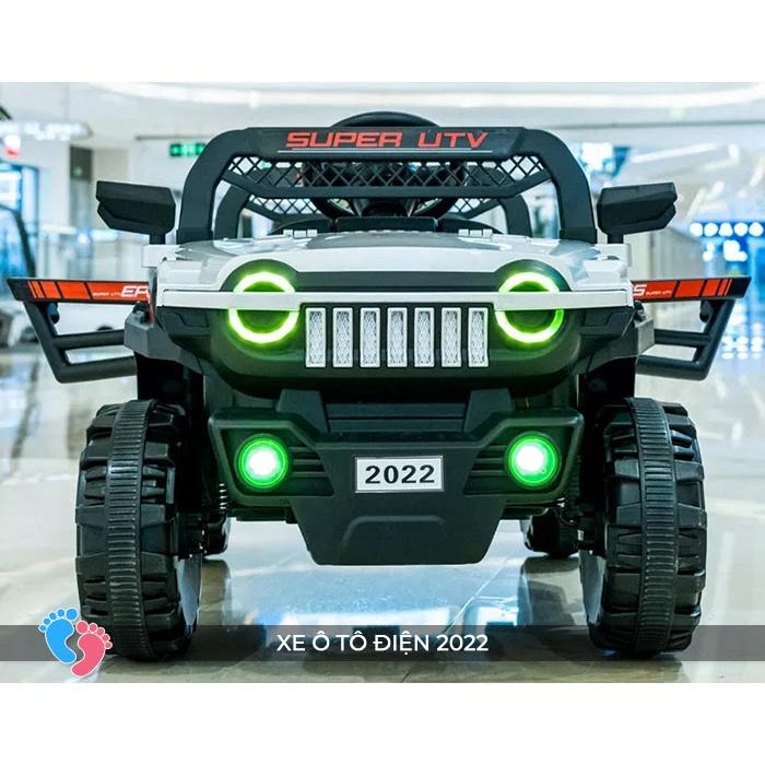oto điện trẻ em địa hình gầm cao mới nhất 2022 có điều khiển từ xa