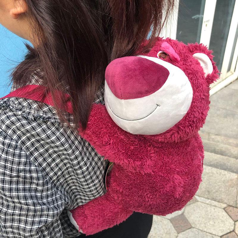 Nóng Câu Chuyện Đồ Chơi Dễ Thương Lotso Nhồi Bông Sang Trọng Ba Lô Đáng Anime Sữa Gấu Lotso Sang Trọng Túi Ngộ Nghĩnh Quà Tặng Cho Bé Gái