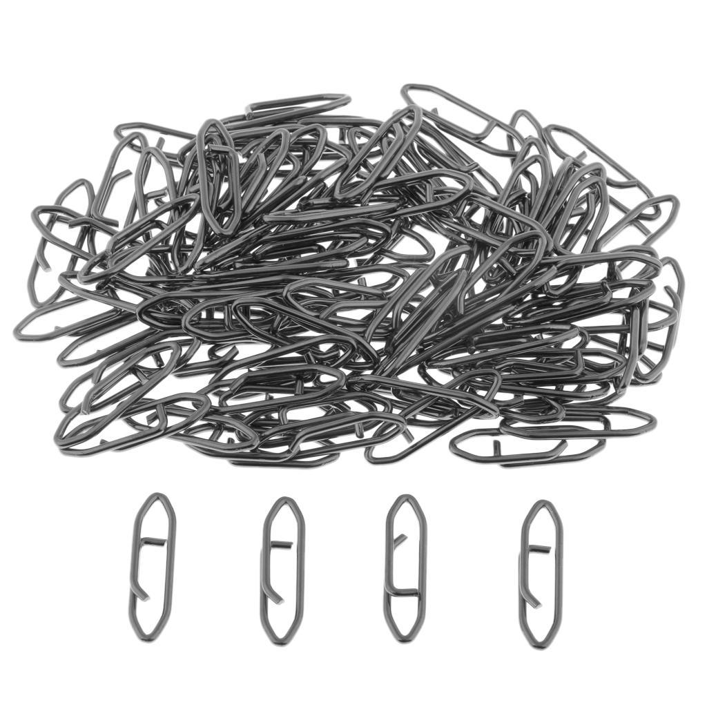 100 Pcs Carbon Steel Barrel Snap Swivels Snaps Fishing Lure Tackle Connector