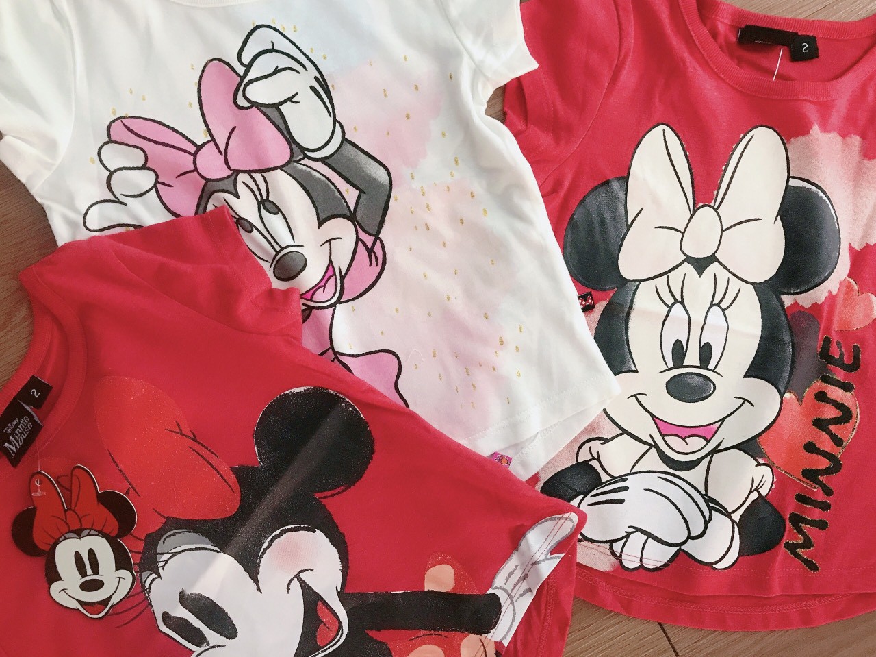 Áo cộc tay hình Mickey bé gái 2-8 tuổi