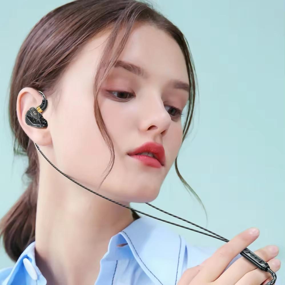Tai nghe có dây TEKKIN KJ18 Bass Có Mic Khử Tiếng Ồn HiFi Kép 3.5mm - hàng chính hãng - 3,5 mm kép màu đen