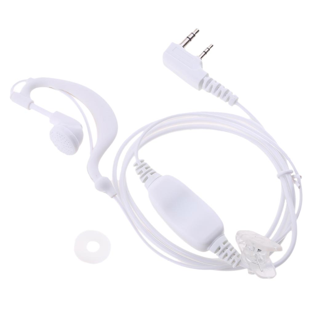 2 Pin G-Shape Headset PTT Mic Headphone for Walkie Talkie 2 Way