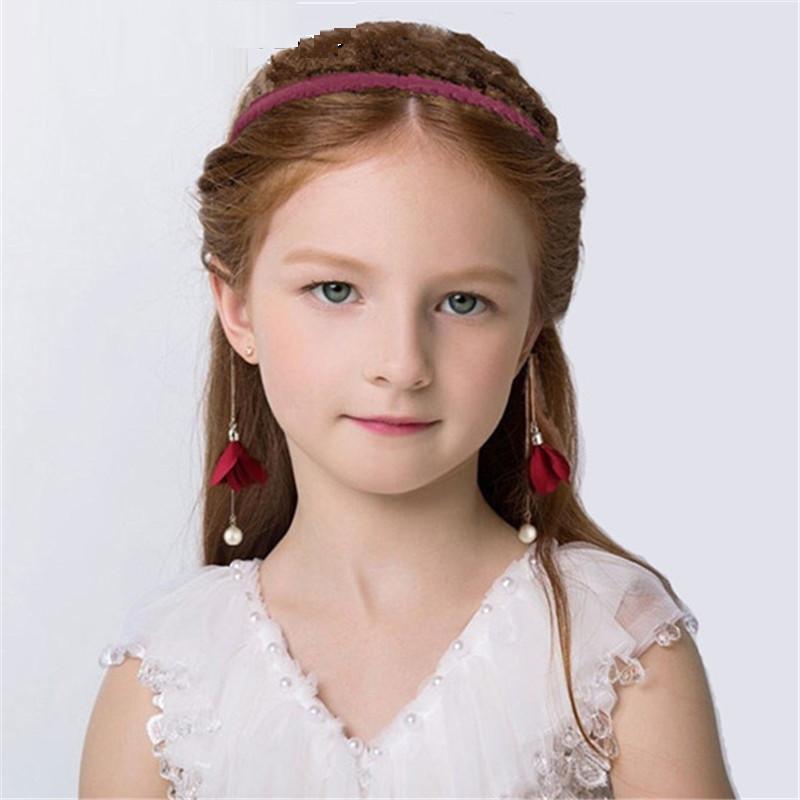 Bờm cài tóc đuôi dài headband giả bông tai dễ thương