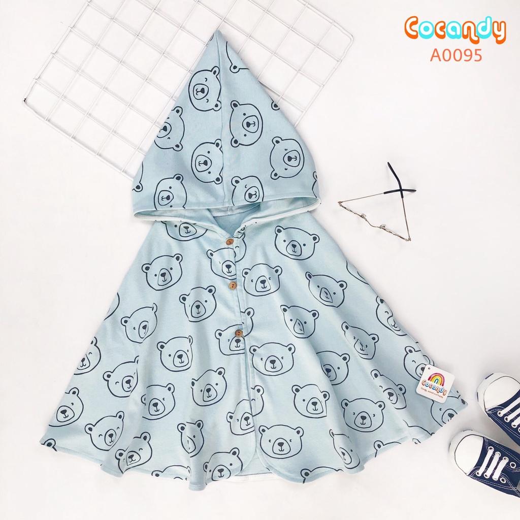 Áo choàng cho bé -áo choàng cánh dơi-áo chống nắng-chống gió-chất liệu cotton hàn cao cấp lô 002 của COCANDY mã AC10