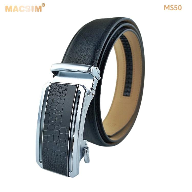 Hình ảnh Thắt lưng nam -Dây nịt nam da thật cao cấp nhãn hiệu Macsim MS50