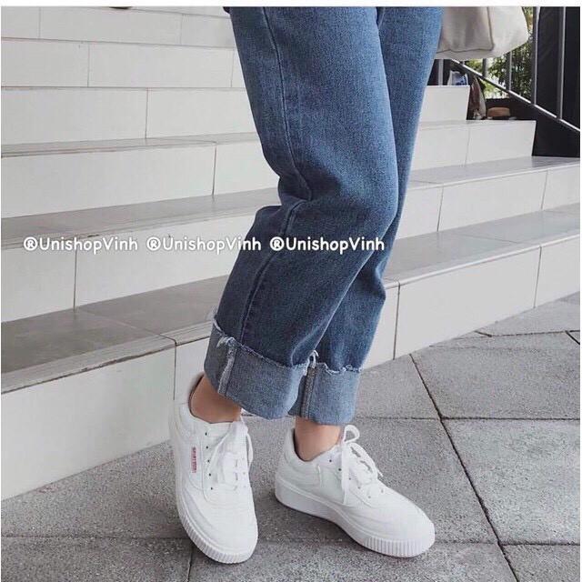 Quần bò ống rộng vắn gấu, quần jean baggy lật line trẻ trung sành điệu siêu cá tính A8