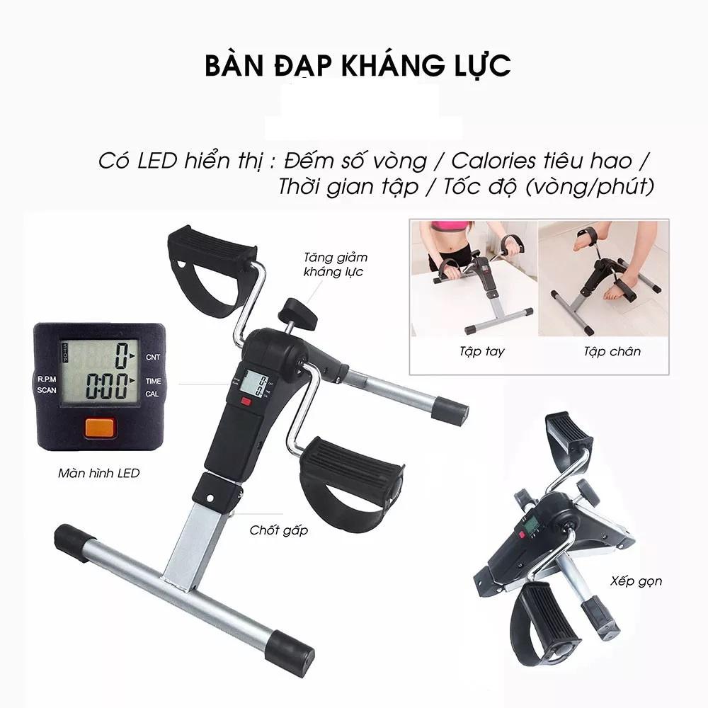 Bàn Đạp Cơ Phục Hồi Chức Năng Có Đồng Hồ Đếm Vòng, Thời Gian -VT0928