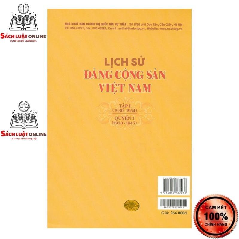 Sách - Combo Lịch Sử Đảng Cộng Sản Việt Nam - Tập 1 (1930 - 1954): Quyển 1 (1930 -1945) + Quyển 2 (1945 -1954)