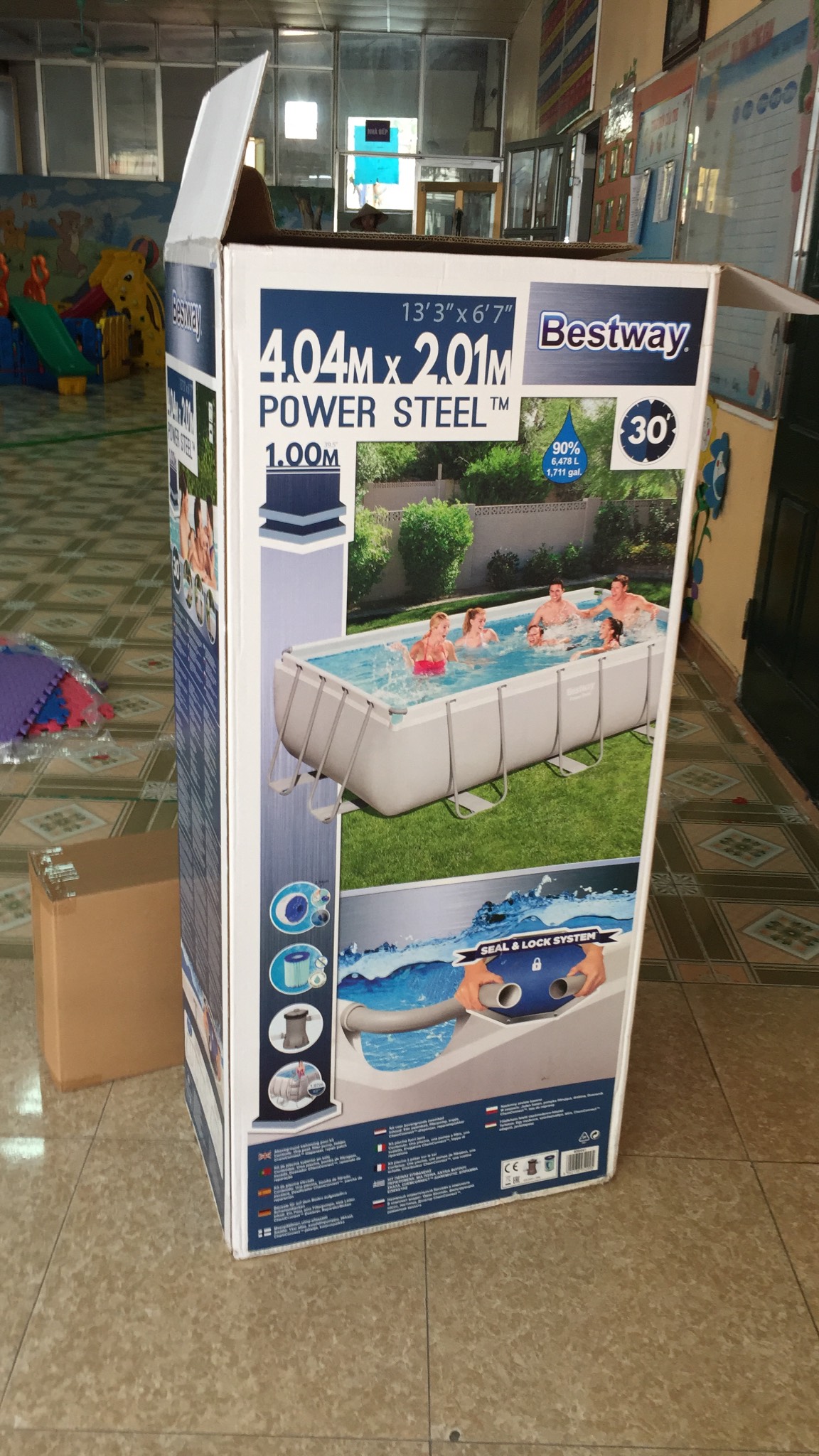 Bể bơi khung kim loại di động Bestway 56441 size 4m x 2m cao 1m