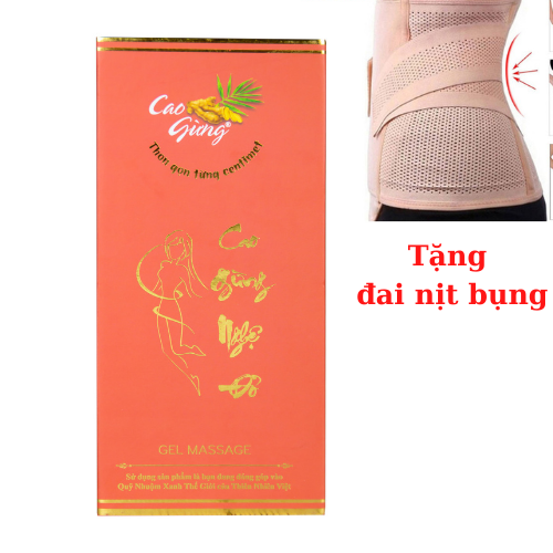 Cao Gừng Cát Tường hộp 200g tặng kèm đai nịt bụng định hình vòng eo