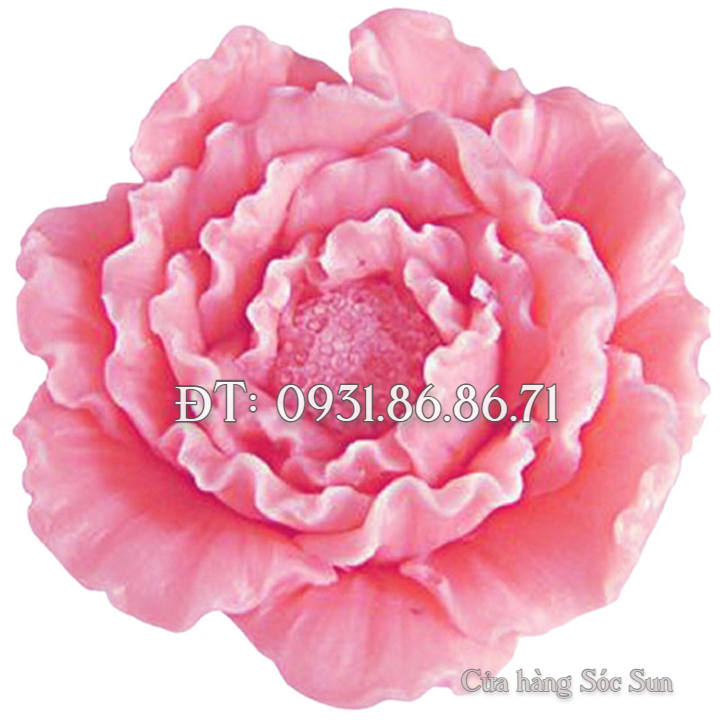 Khuôn silicon hoa mẫu đơn loại 8 cm - Mã số 1018