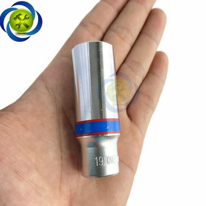 Tuýp 19mm loại 3/8 dài 63mm có 6 cạnh màu trắng Kingtony 323519M