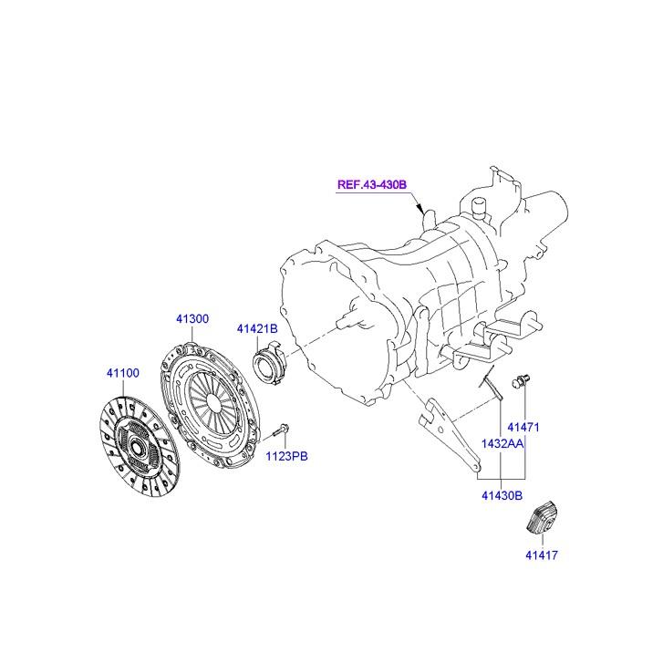 Bộ côn Porter 2 + Starex + Bongo 3 . oem 41300-4A000 , 41300-4A020 , 41100-4B070 , 41100-4B080