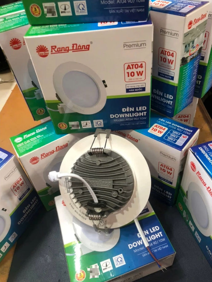 Đèn LED âm trần Downlight AT04 10W Rạng Đông lỗ khoét D90 ánh sáng 6500K - Hàng chính hãng
