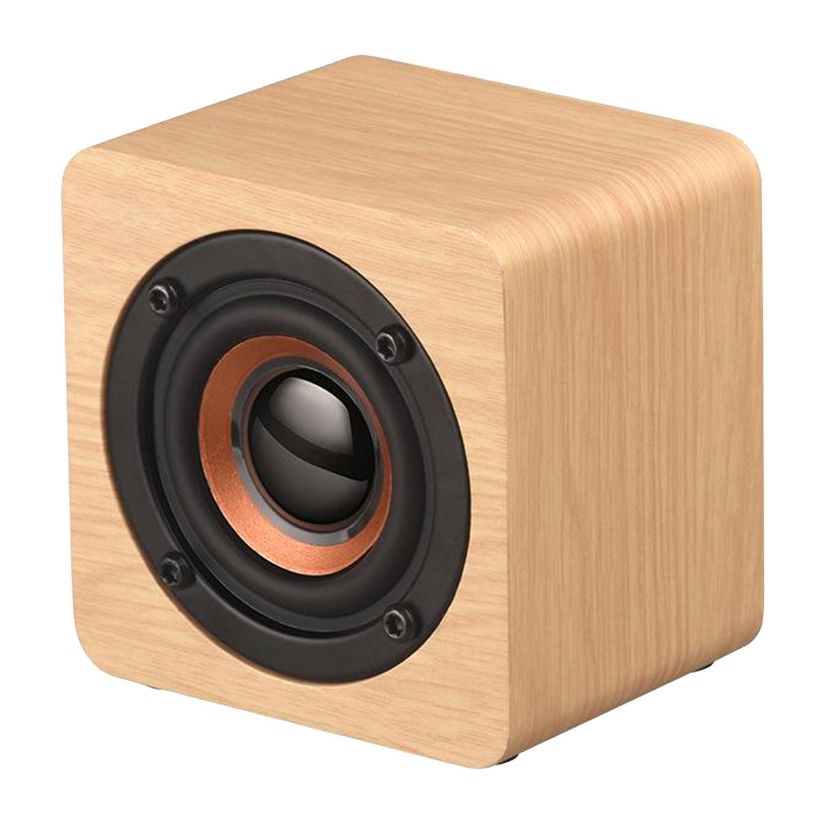 Mini Wooden Bluetooth Multimedia Speaker 1200mAh Battery & Cable