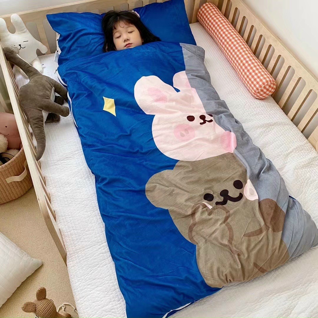 Túi Ngủ Ủ Ấm Cho Bé Vải Nỉ Co Dãn 4 Chiều