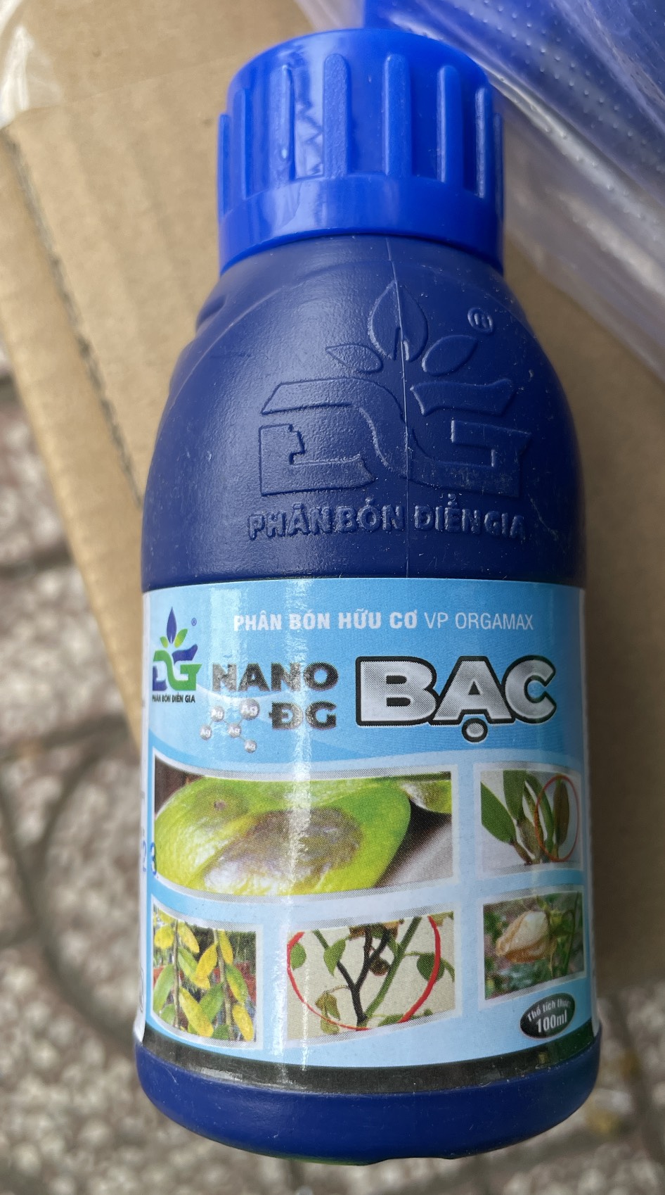 Sản phẩm nano Bạc ĐG chăm sóc cây trồng lọ 100ml