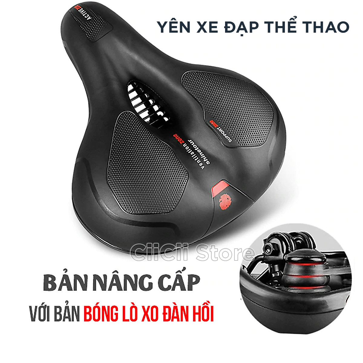 Yên Xe Đạp Thể Thao Siêu Êm, Thoáng Khí, Không Thấm Nước, Hàng Nhập Khẩu