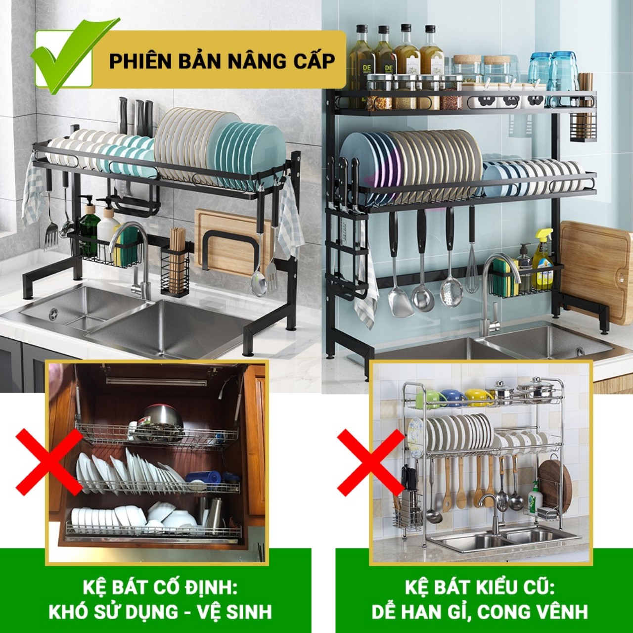 Kệ Bếp - Kệ Để Chén Bát Đa Năng Trường Phúc Deko