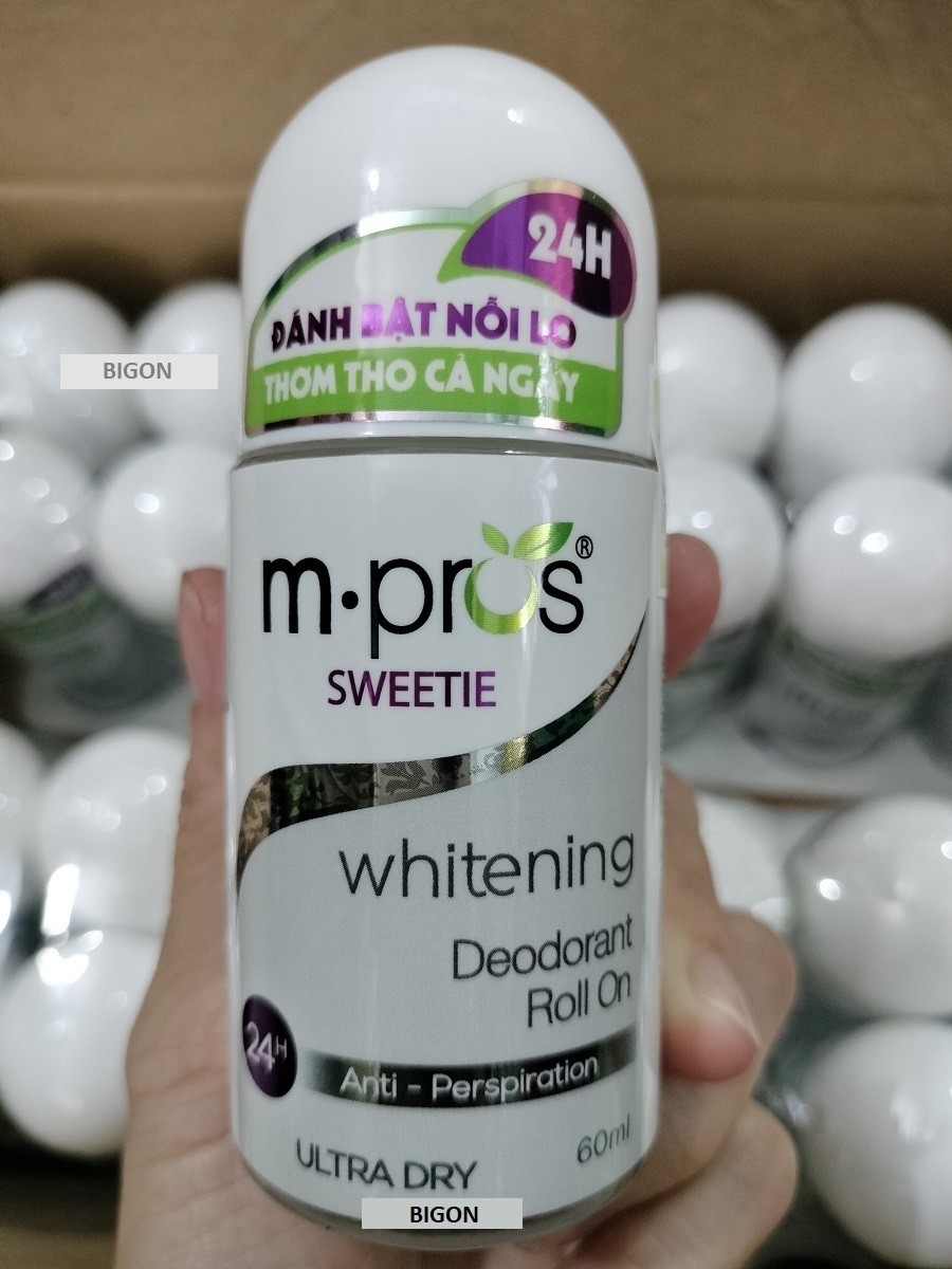 Lăn Khử Mùi M.Pros 60ml - Trắng Mịn - Ngọt Ngào - Khử Mùi Hiệu Quả
