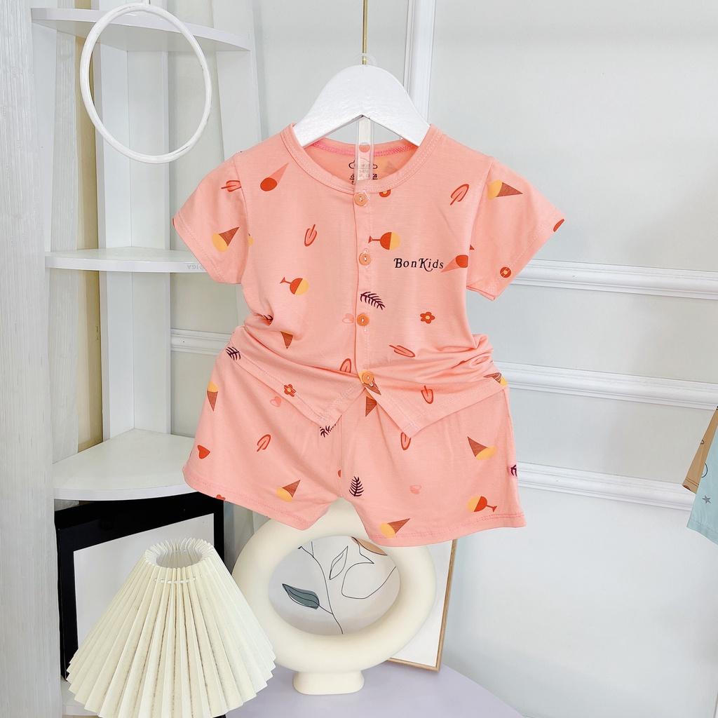 Bộ cộc tay vải thun lạnh cao cấp cho bé sơ sinh 3-11kg, cài cúc giữa tiện lợi, siêu mềm mát, thấm hút mồ hôi - BO89