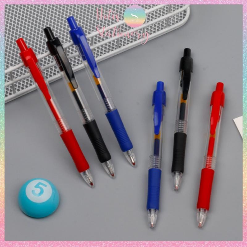 Bút bi gel, bút gel, bút bi 0.5mm - Xanh/ Đen/ Đỏ - viết êm và mượt