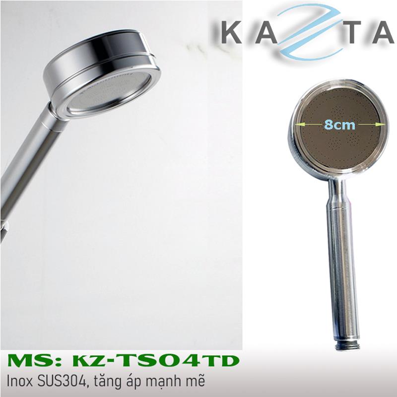 Bộ tay sen tắm KAZTA KZ-TS04TD tăng áp nhôm cao cấp (đủ bộ tay sen-dây sen-gát sen)