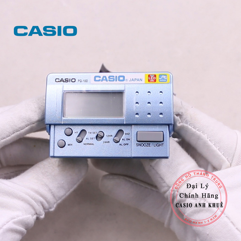 Đồng Hồ Báo Thức Du Lịch - Để Bàn Điện Tử Casio PQ-10D-2RDF