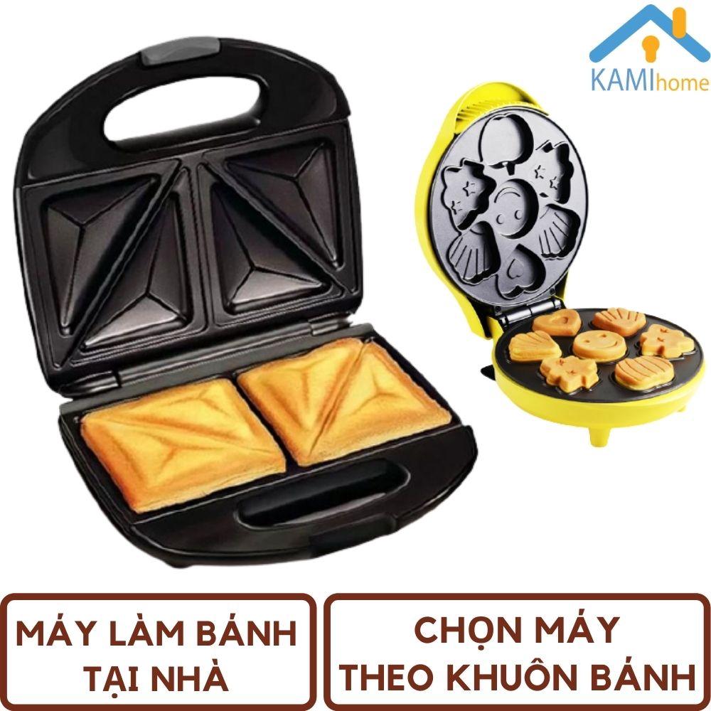 Máy nướng bánh mini ️Chọn Khuôn hình thú hoặc Khuôn Vuông️ mã 15008.15009