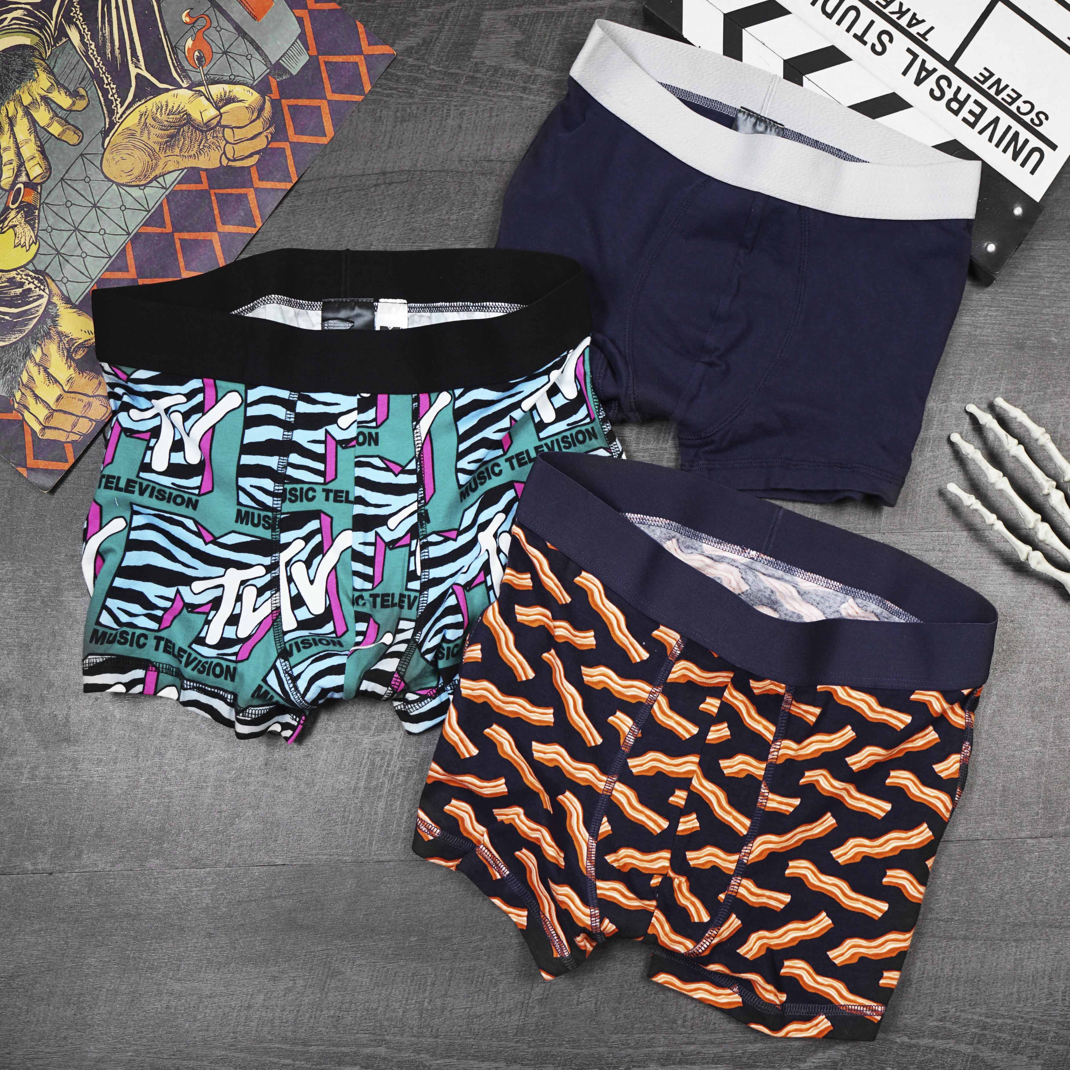 Combo 3 Quần Boxer Cotton 100% - Trơn và họa tiết