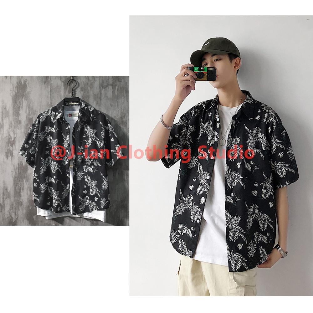 Áo Sơ Mi Nam Ngắn Tay In Hoa