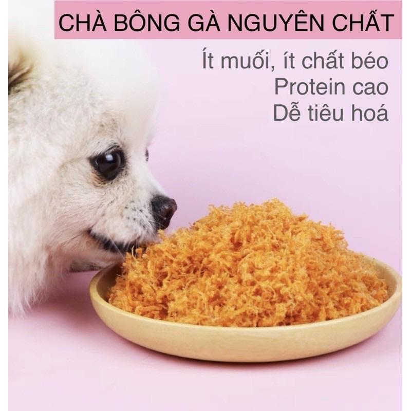 Ruốc gà, chà bông gà cho chó mèo, thức ăn cho cho chó mèo