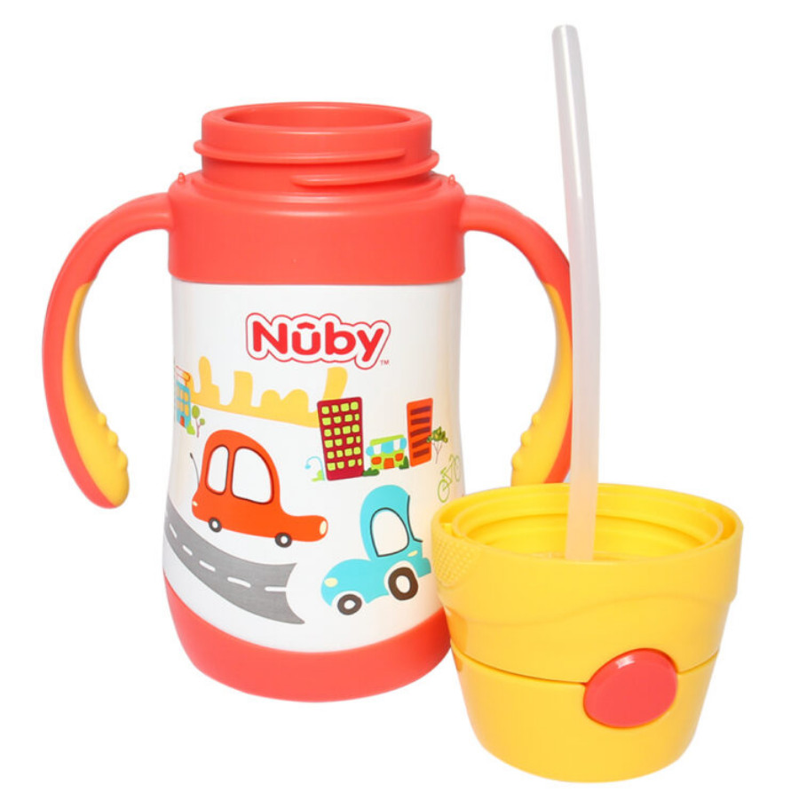 [ 10227-Nuby ] Bình uống nước giữ nhiệt bằng Inox, 2 chiều nóng lạnh, dung tích 280ml