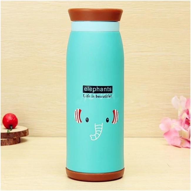 BÌNH GIỮ NHIỆT HÌNH THÚ KUTE 500 ML CHẤT LƯƠNG TỐT - bình giữ nhiệt 500ml inox in hình thú cute - binh giư nhiet - ly