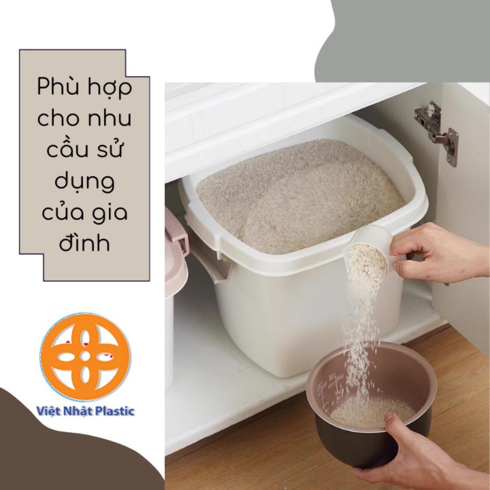thùng đựng gạo 10kg nhựa Việt Nhật thùng gạo nhựa có nắp 5351