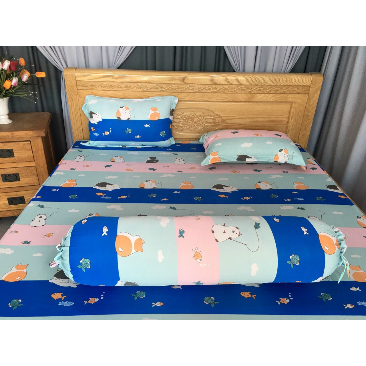 Bộ drap thun lạnh hàn quốc 1m6