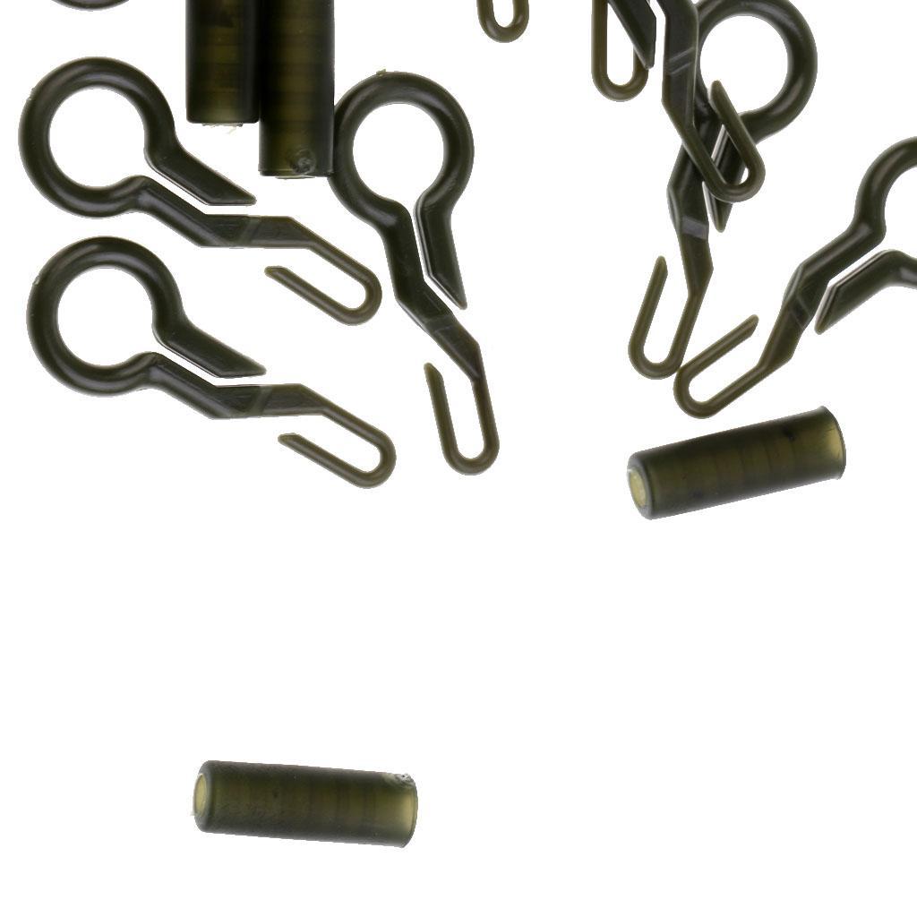 20pcs Back Lead Clips&Tubes for Carp Fishing Carp Fishing Rig Accessory Kit