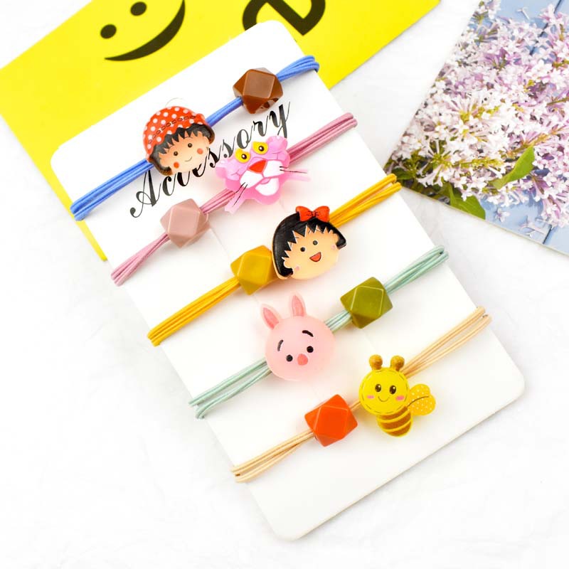 Set 5 dây buộc tóc hình thú ngộ nghĩnh - giao hình ngẫu nhiên