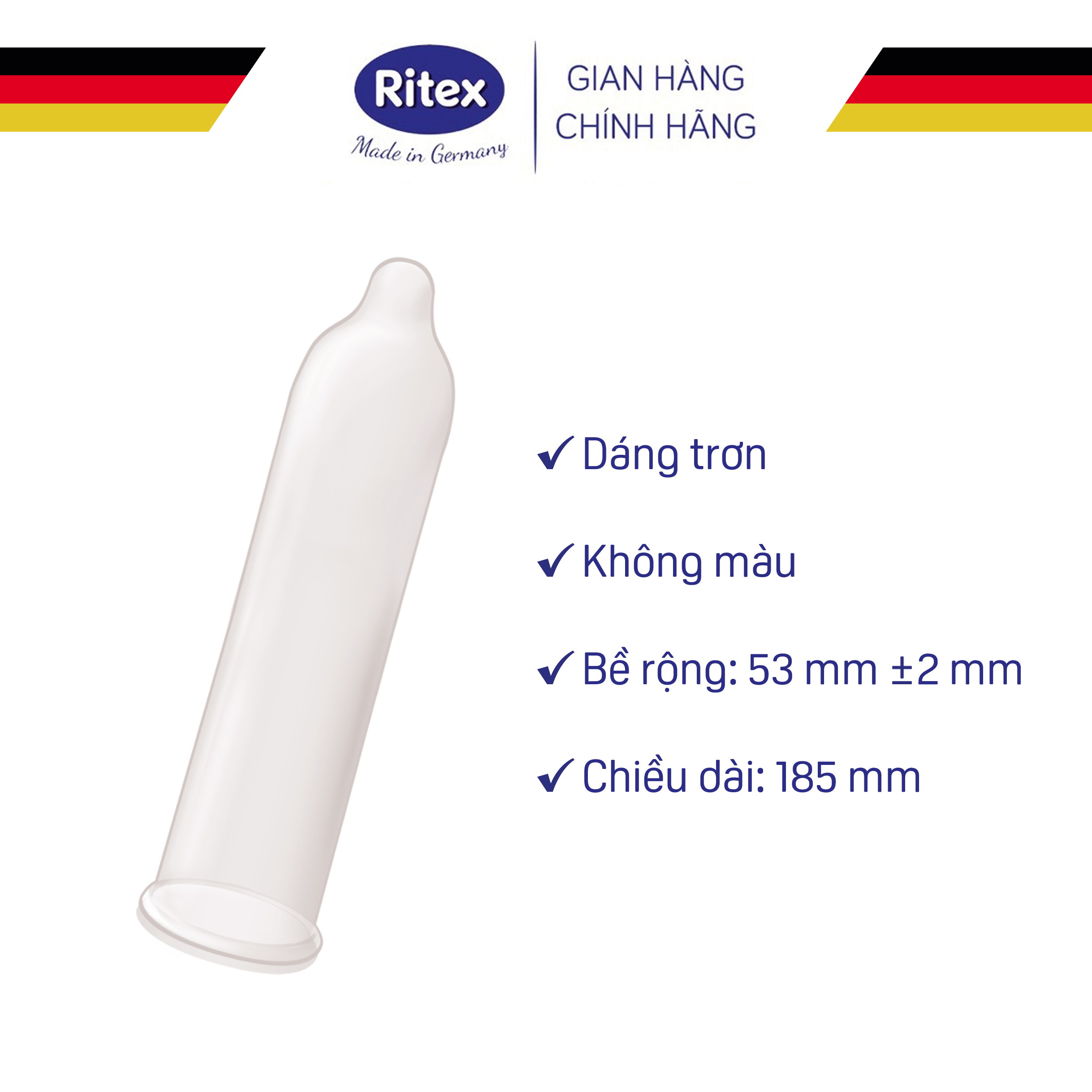 Bao cao su Ritex Extra Thin,siêu mỏng cao cấp, hộp 8 chiếc