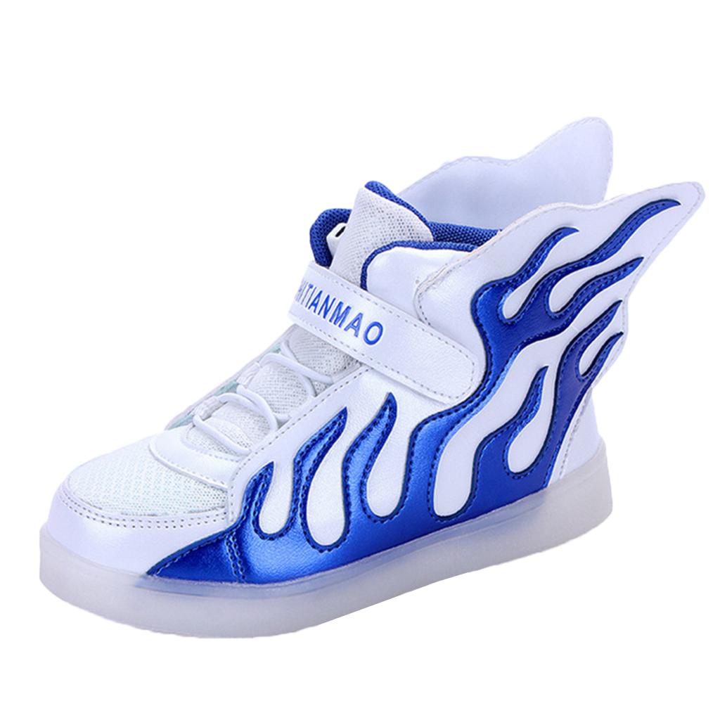 Wings Unisex LED Light up Lace Up Luminous Sneakers Kids Casual Shoes