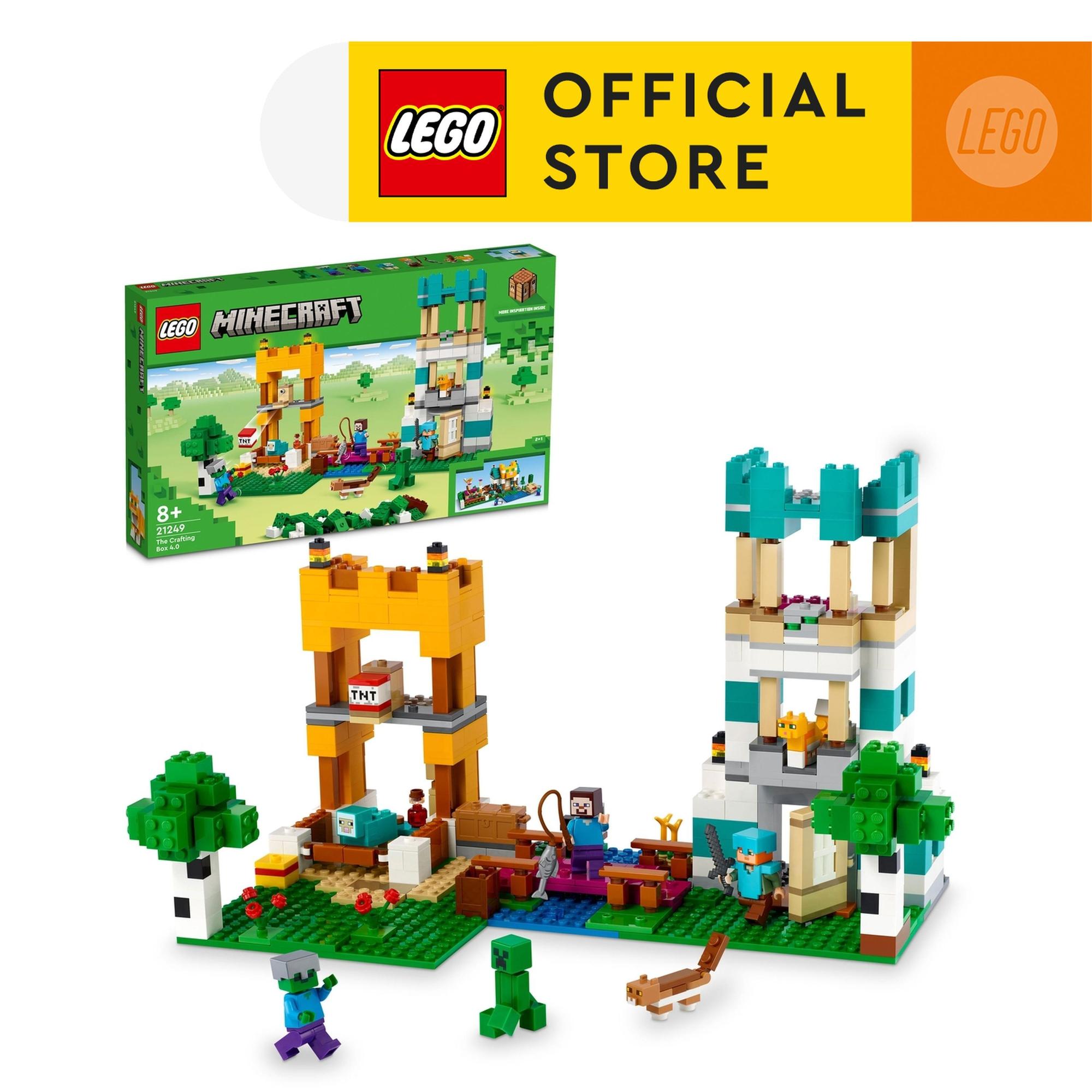 LEGO Minecraft 21249 Đồ chơi lắp ráp Bộ Lắp Ráp Minecraft Sáng Tạo 4.0 (605 chi tiết)