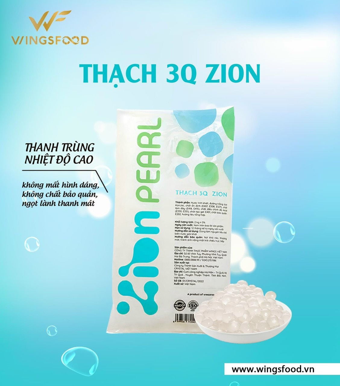 HẠT NGUYÊN VỊ TRẮNG WINGS/ZION 1 GÓI 2 KG