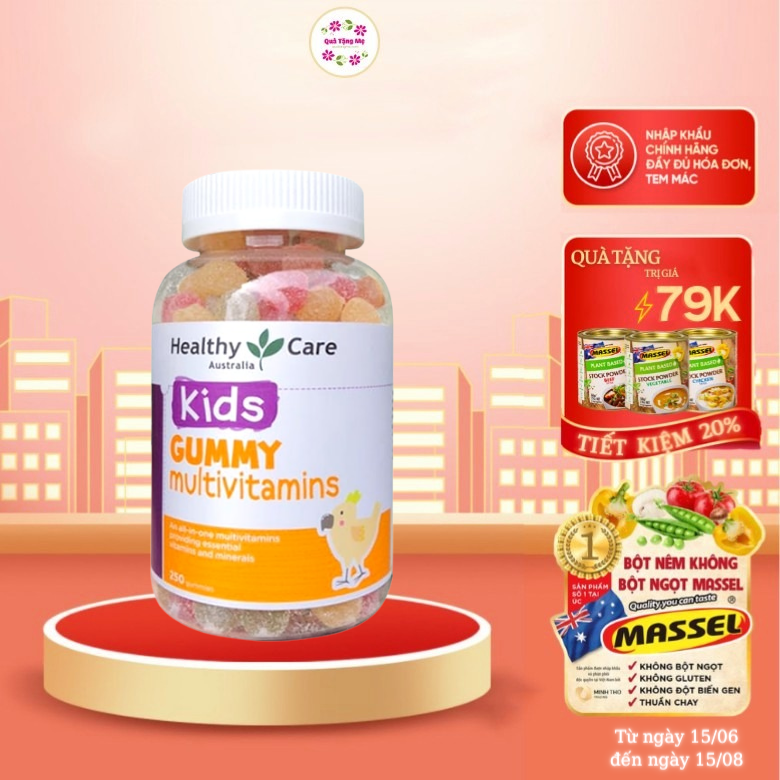 Vitamin tổng hợp cho bé Healthy Care Gummy Multivitamin Úc Bổ sung vitamin và khoáng chất giúp con phát triển toàn diện và duy trì sức khỏe tốt, ăn ngon, ngủ ngon - QuaTangMe Extaste