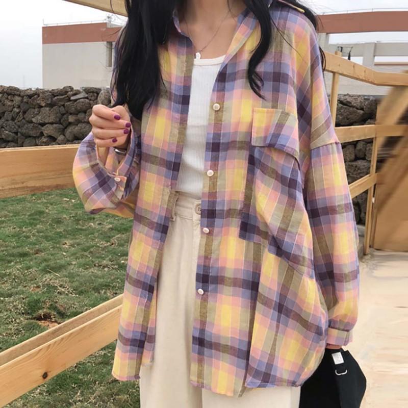 Áo khoác sơ mi kẻ sọc ca rô có túi