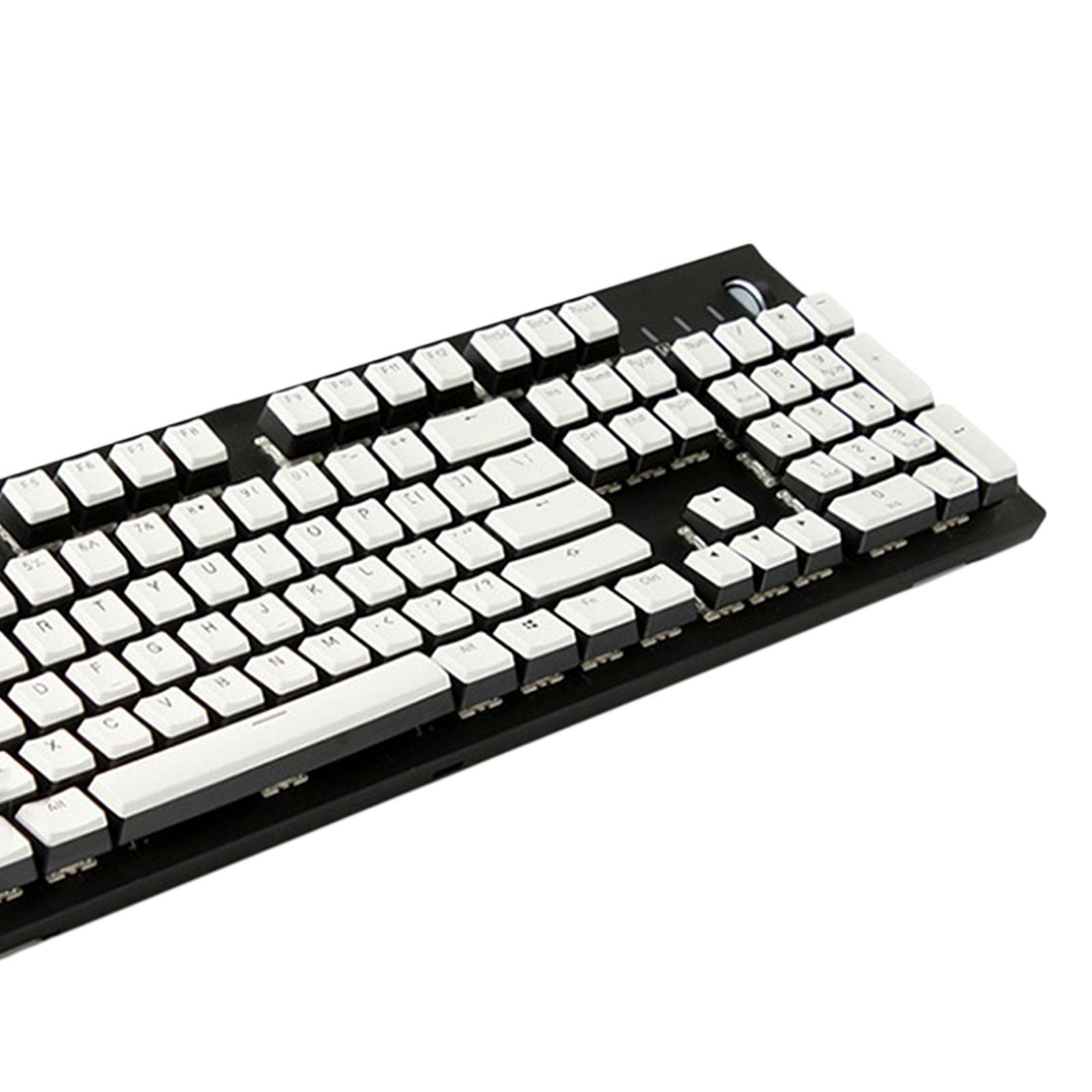 Pudding Keycap PBT Gaming Key Caps DIY for Cherry MX Keyboard White Black