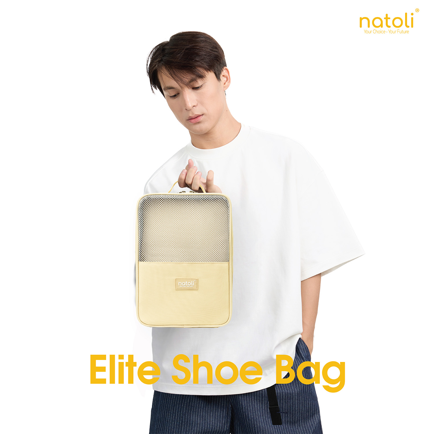 Túi đựng giày dép du lịch NATOLI, nhiều ngăn đựng giày thể thao, đi du lịch tiện lợi BST Elite Shoe Bag T28