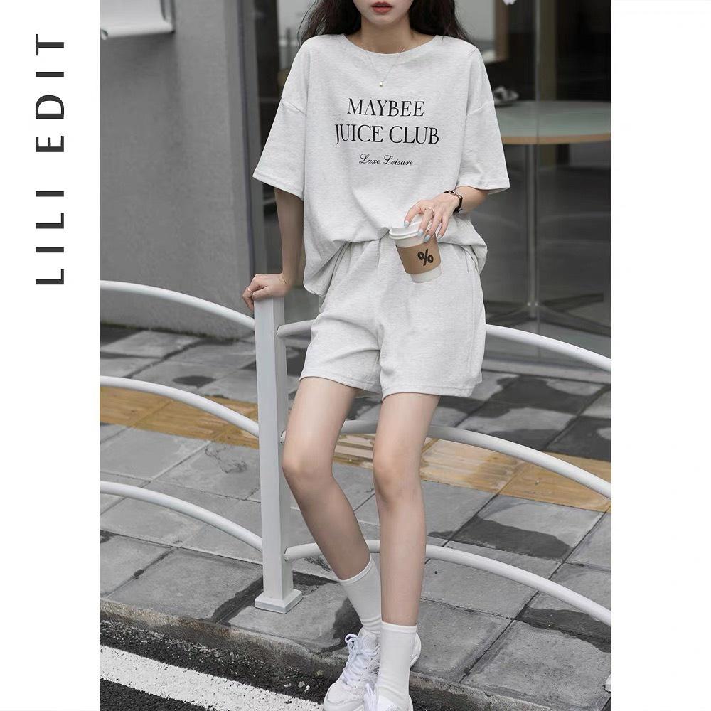 Sét Bộ Thể Thao MAYBEE Phong Cách Unisex Form Rộng Nam / Nữ Chất Thun Cotton Kèm Ảnh Thật