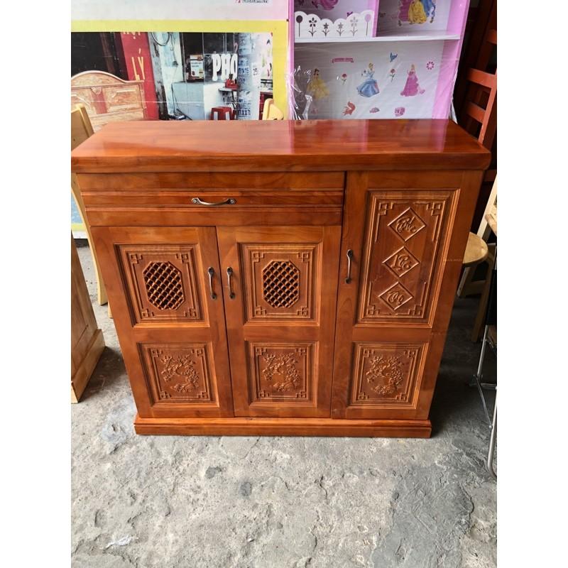 Tủ Giày Gỗ Cao Su Ghép ( Ngang 1M )